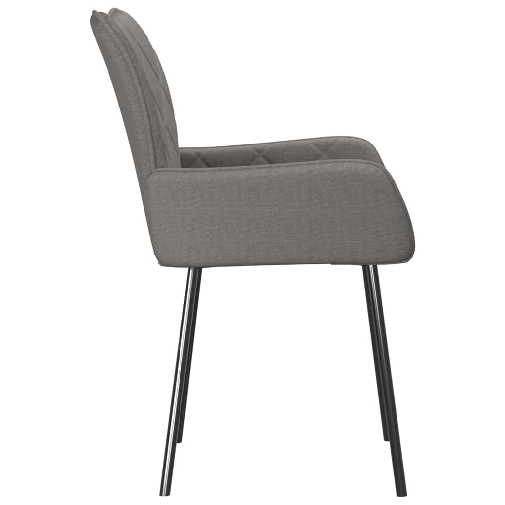 Dining chairs 2 pcs. Light grey fabric