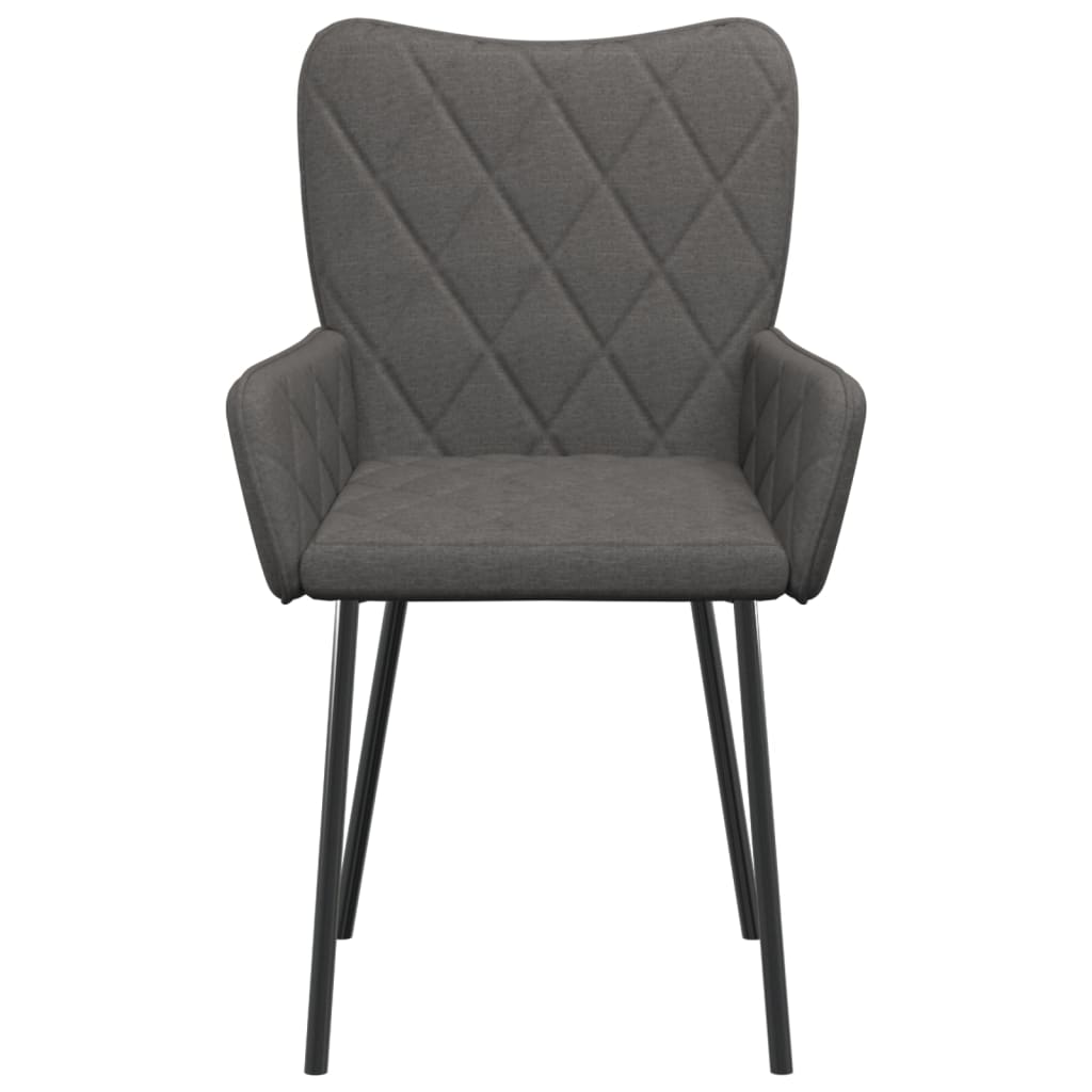 Dining chairs 2 pcs. Dark grey fabric
