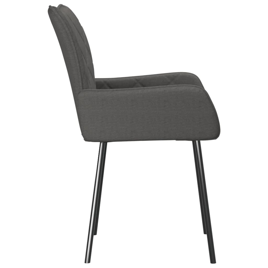 Dining chairs 2 pcs. Dark grey fabric