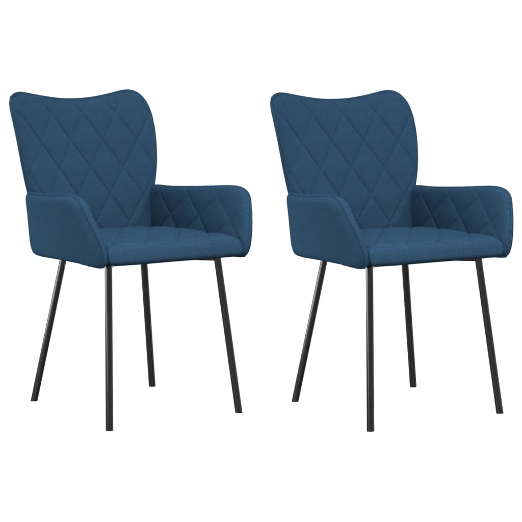 Dining chairs 2 pcs. Blue fabric
