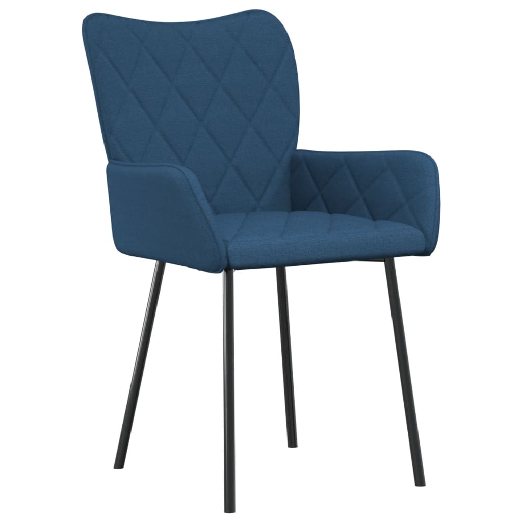Dining chairs 2 pcs. Blue fabric