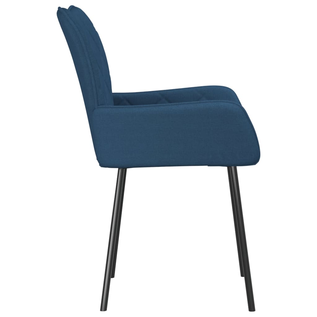 Dining chairs 2 pcs. Blue fabric