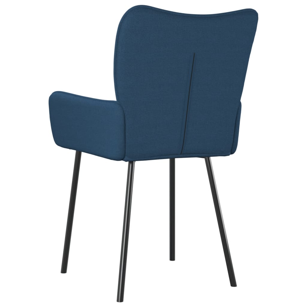 Dining chairs 2 pcs. Blue fabric