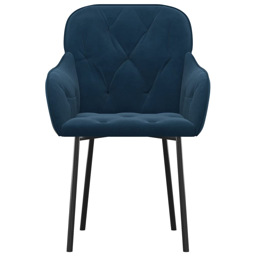 Dining chairs 2 pcs. Blue velvet