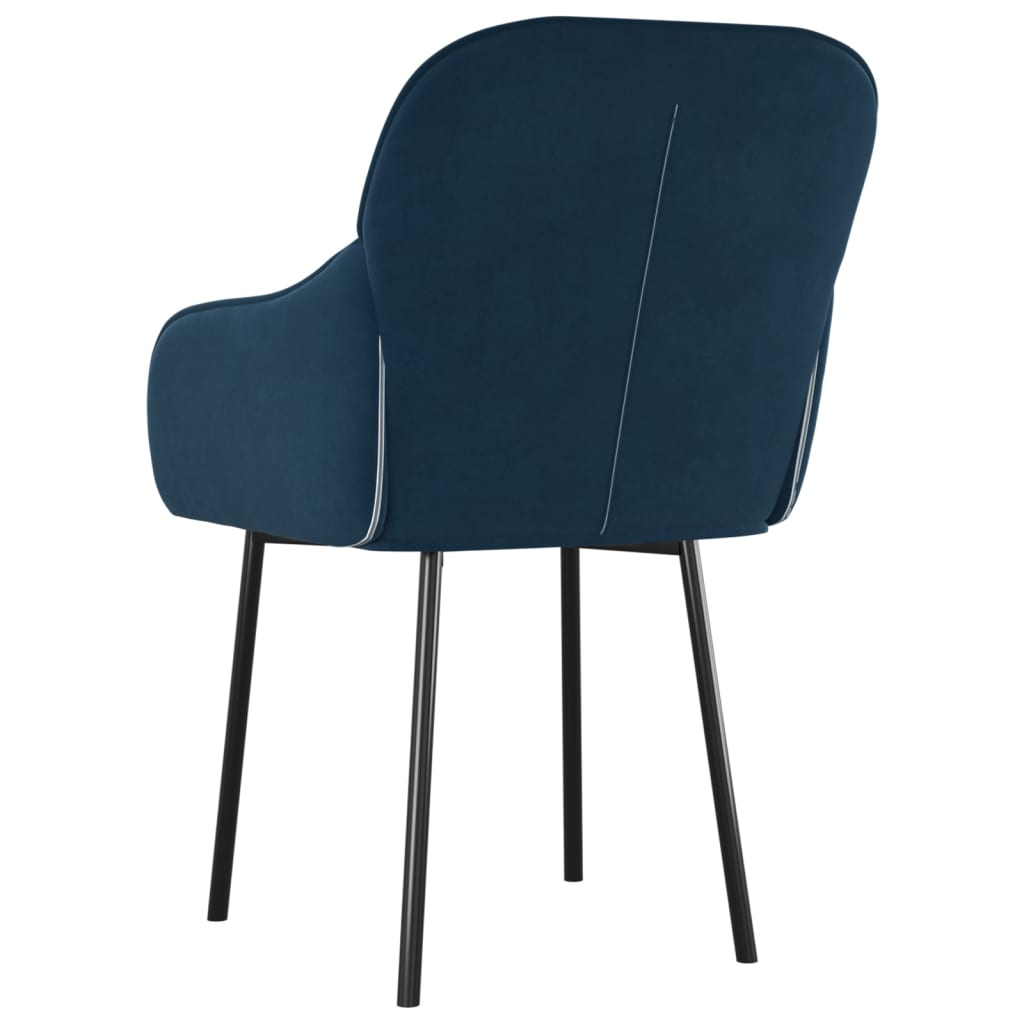 Dining chairs 2 pcs. Blue velvet