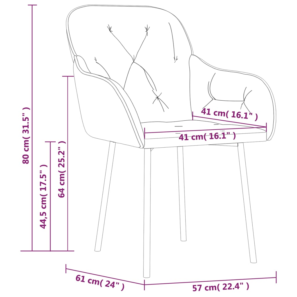 Dining chairs 2 pcs. Blue velvet
