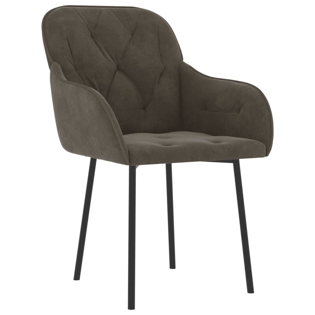 Dining chairs 2 pcs. Dark grey velvet