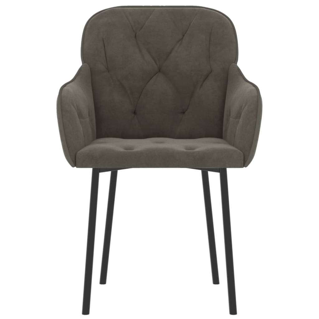 Dining chairs 2 pcs. Dark grey velvet