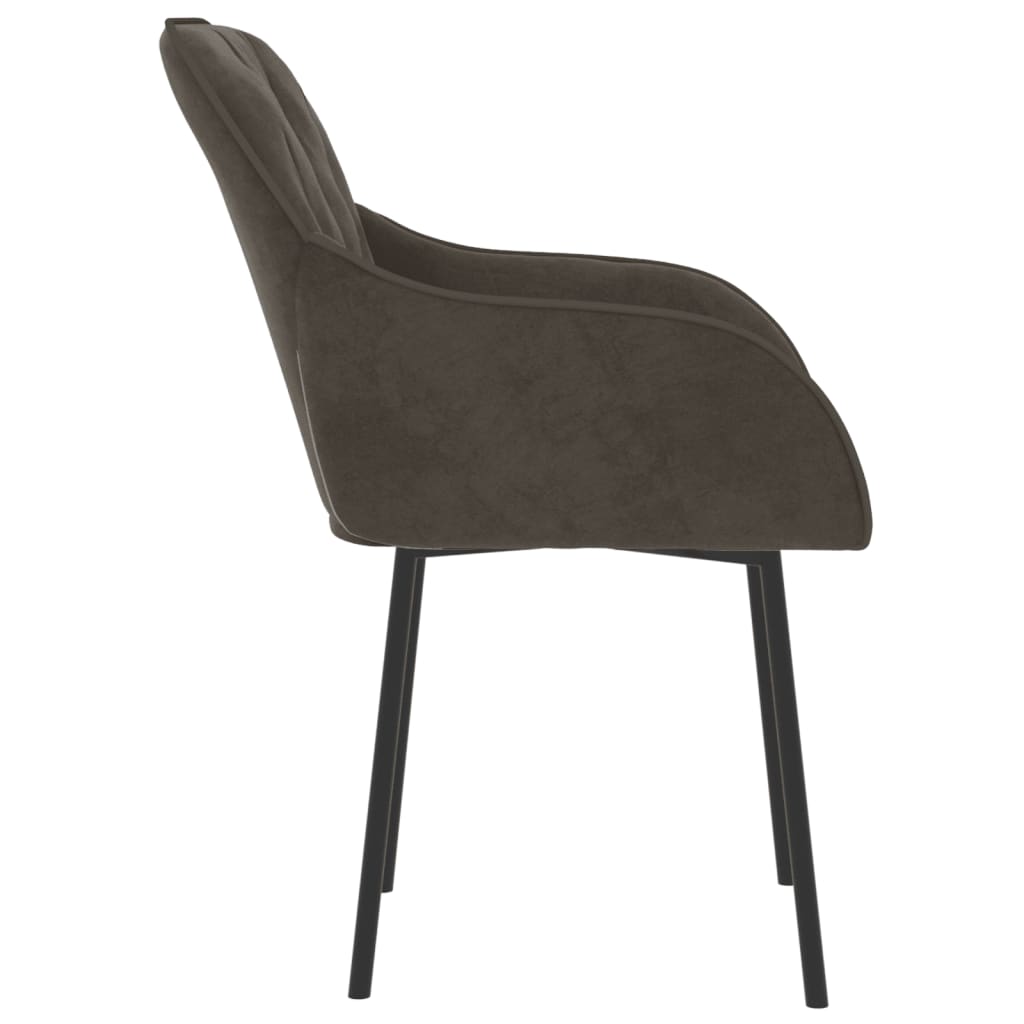 Dining chairs 2 pcs. Dark grey velvet