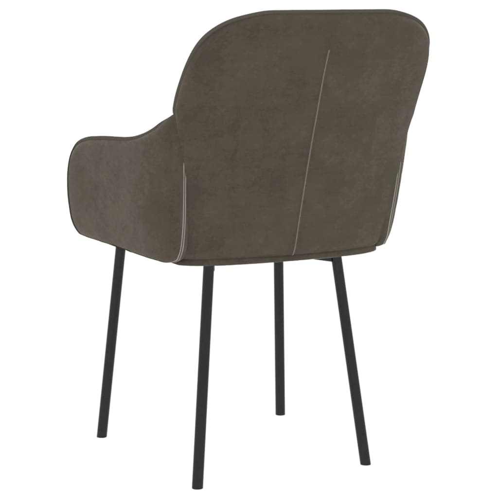 Dining chairs 2 pcs. Dark grey velvet