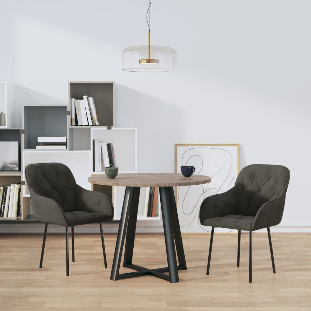 Dining chairs 2 pcs. Dark grey velvet