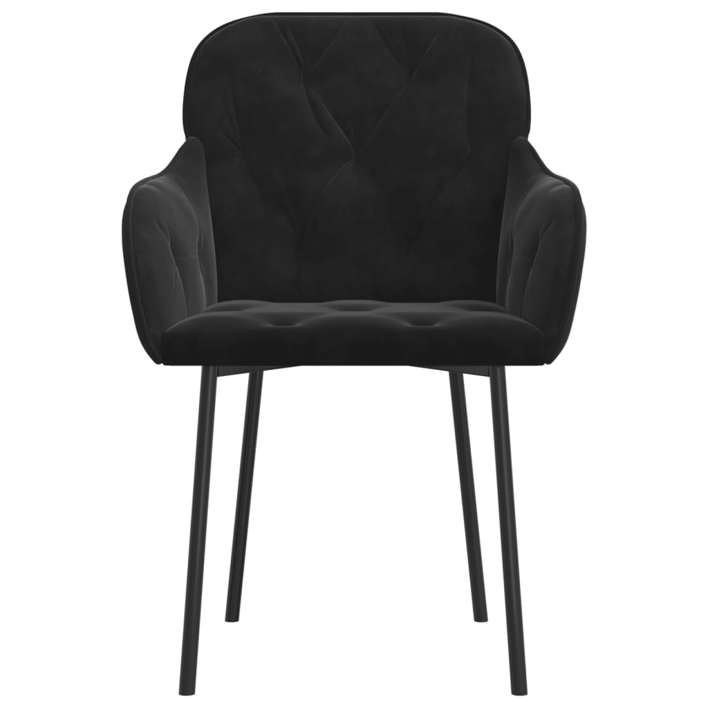Dining chairs 2 pcs. Black velvet