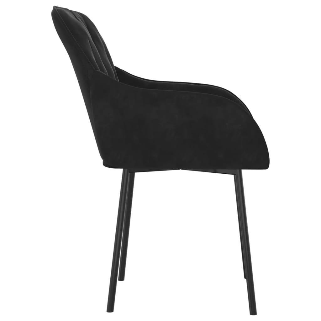 Dining chairs 2 pcs. Black velvet