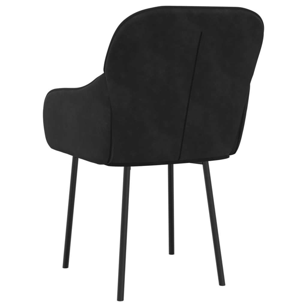 Dining chairs 2 pcs. Black velvet