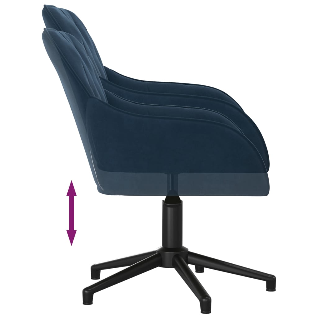 Office Chair Swivel Blue Velvet
