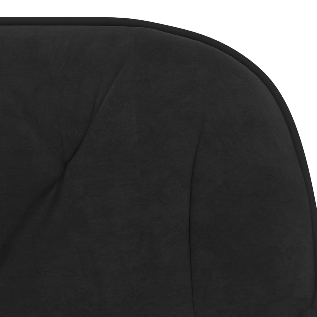 Chaise de bureau pivotante en velours noir