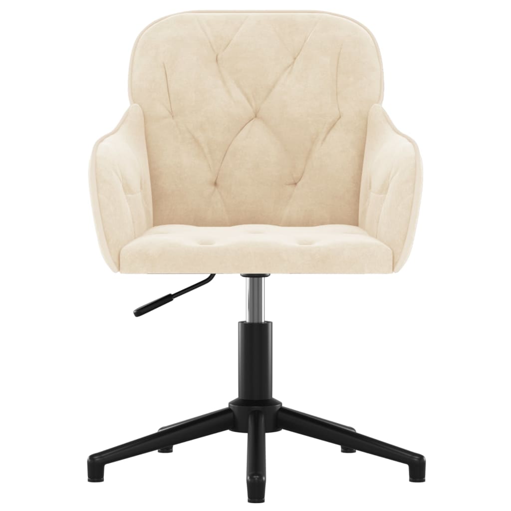 Office Chair Swivel Cream Velvet