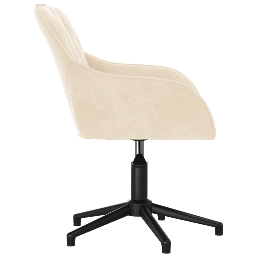 Office Chair Swivel Cream Velvet