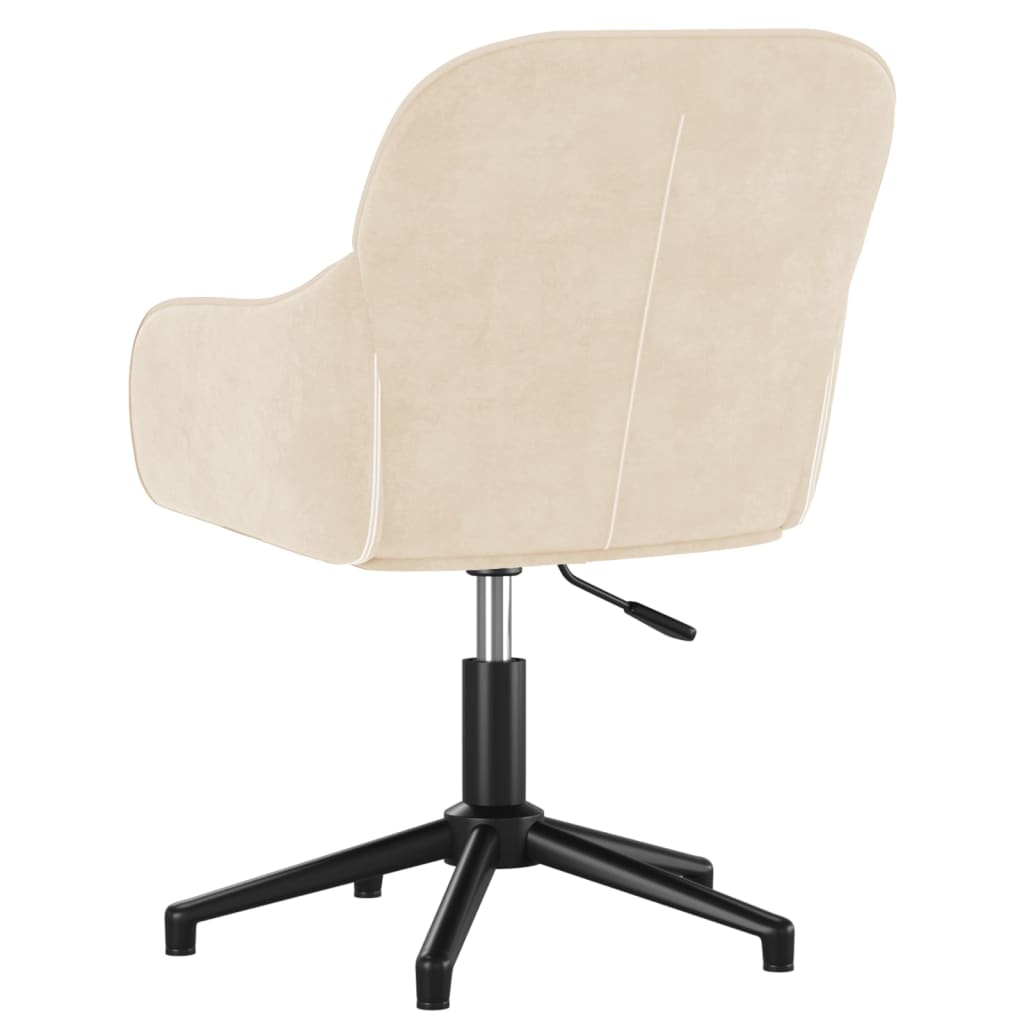 Office Chair Swivel Cream Velvet
