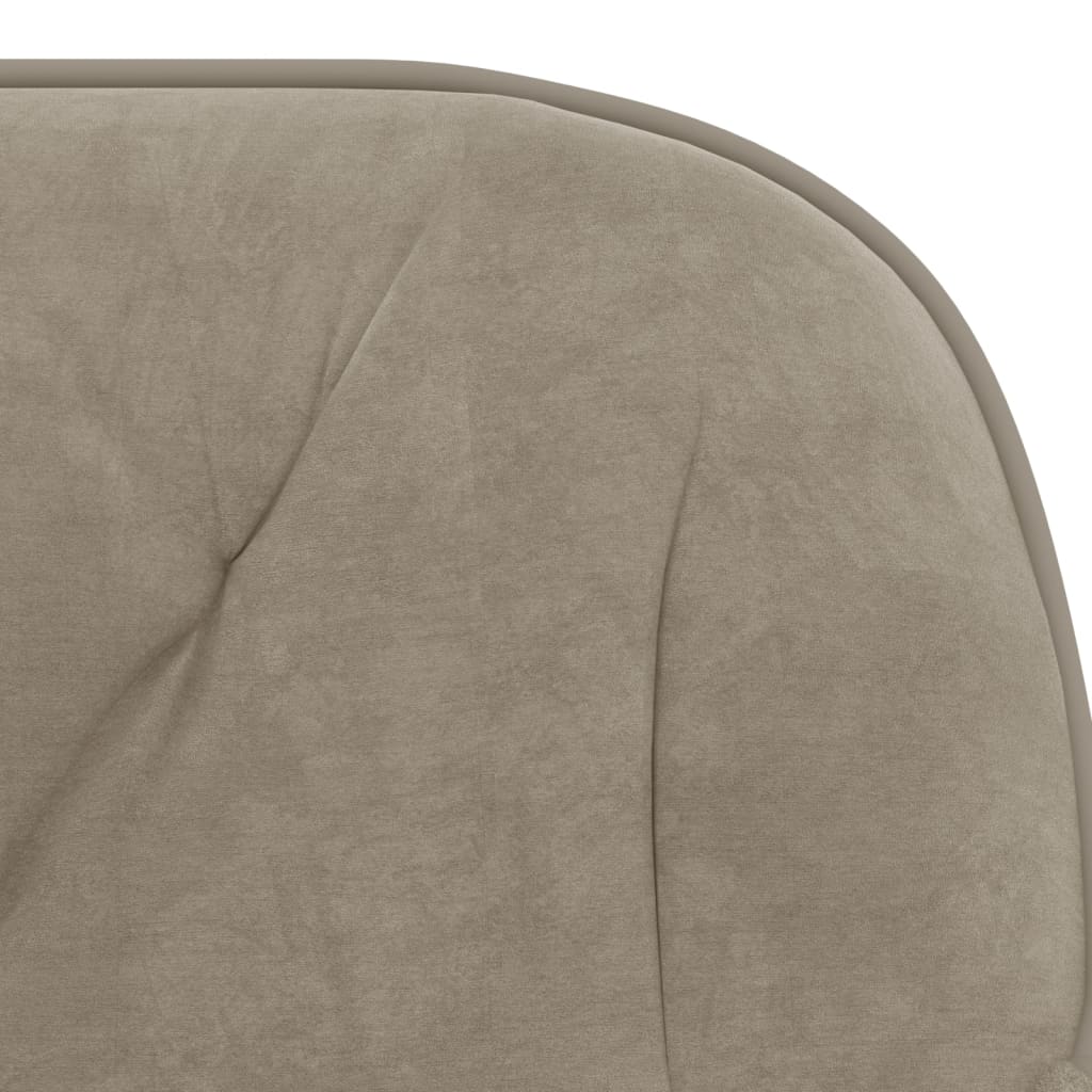 Office chair swivel light grey velvet