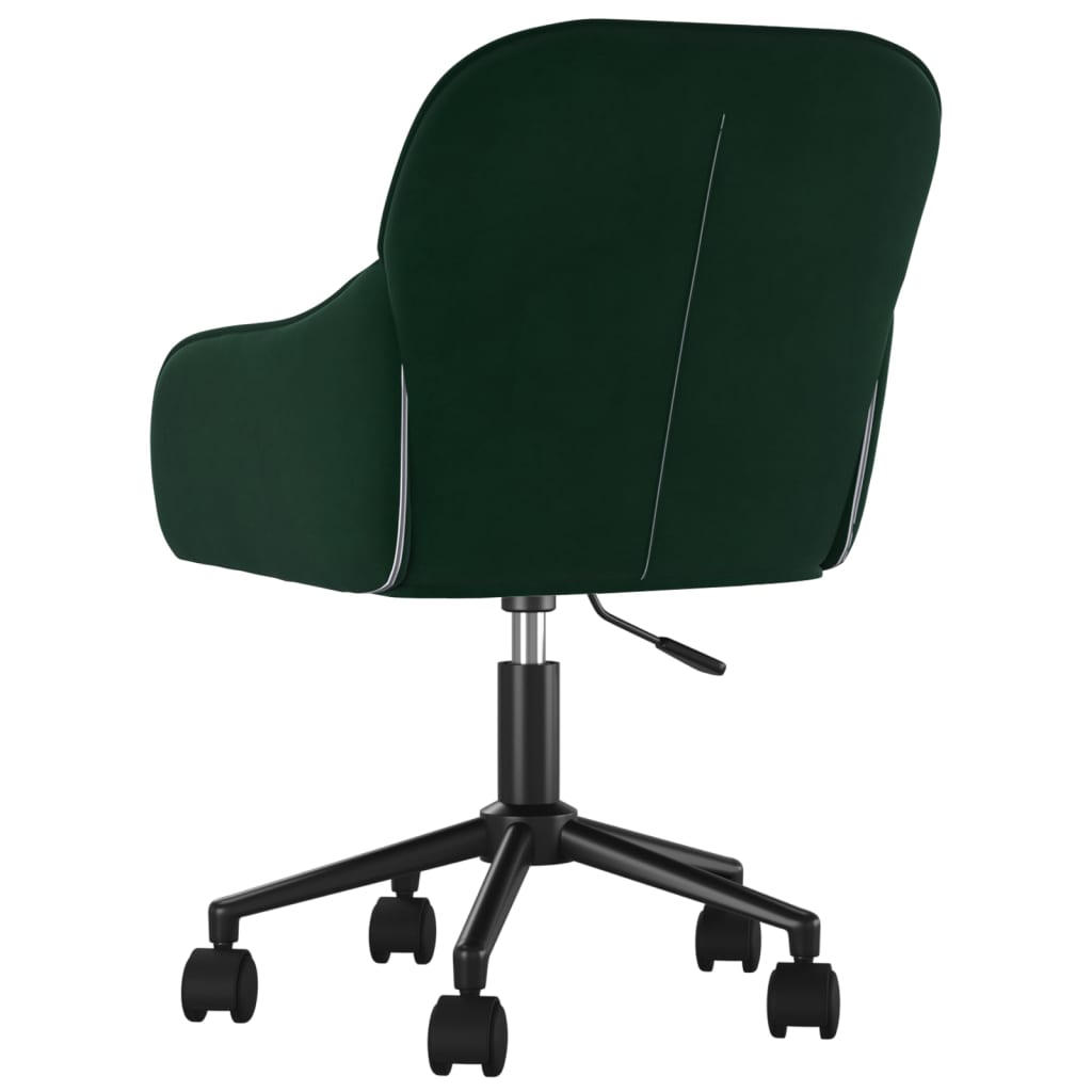 Office Chair Swivel Dark Green Velvet