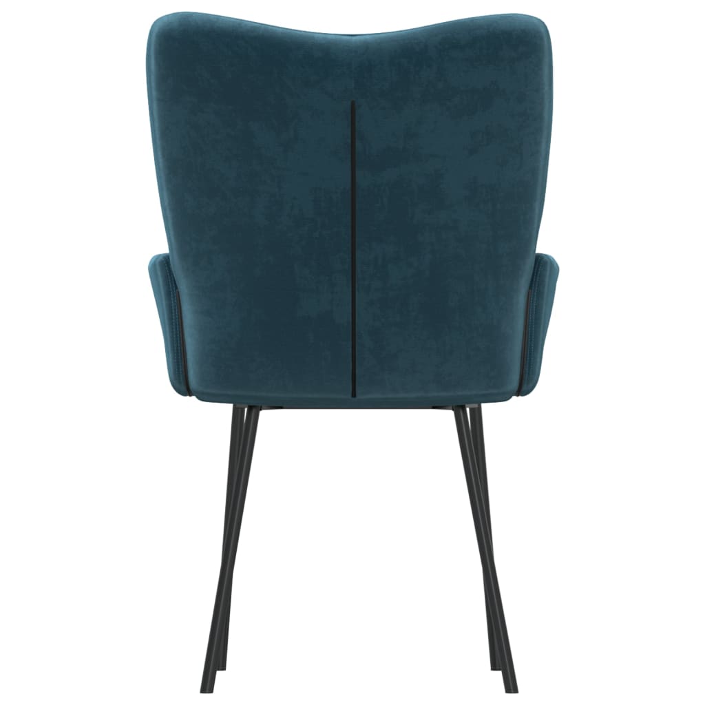 Dining chairs 2 pcs. Blue velvet