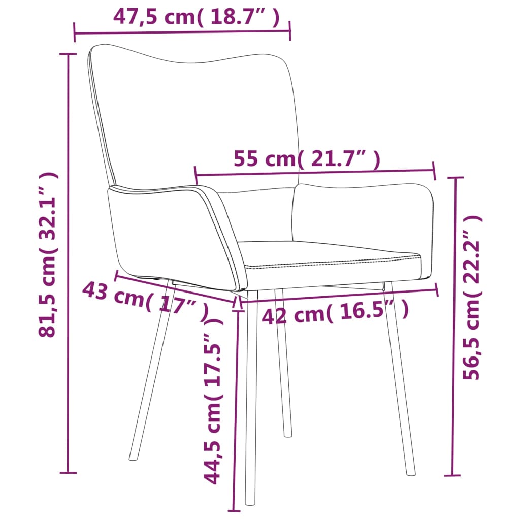 Dining chairs 2 pcs. Blue velvet
