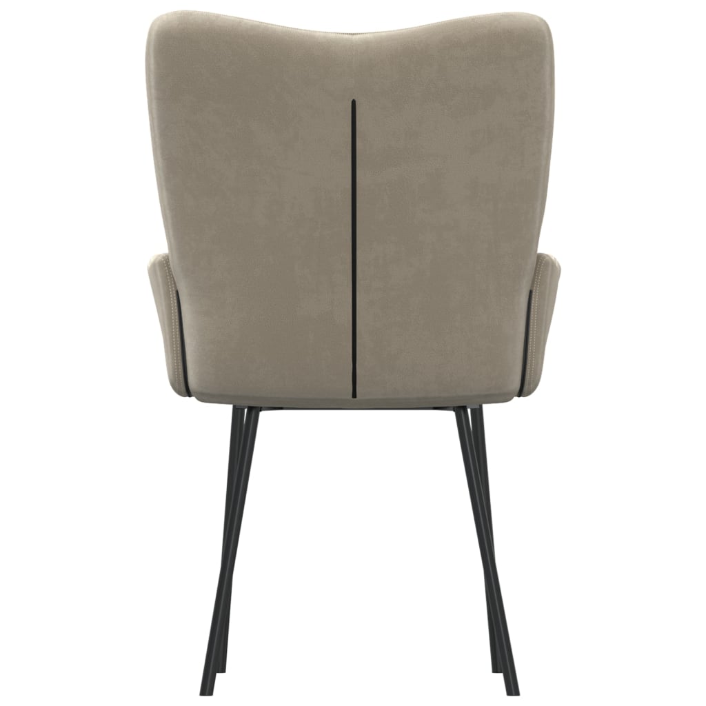Dining chairs 2 pcs. Light grey velvet