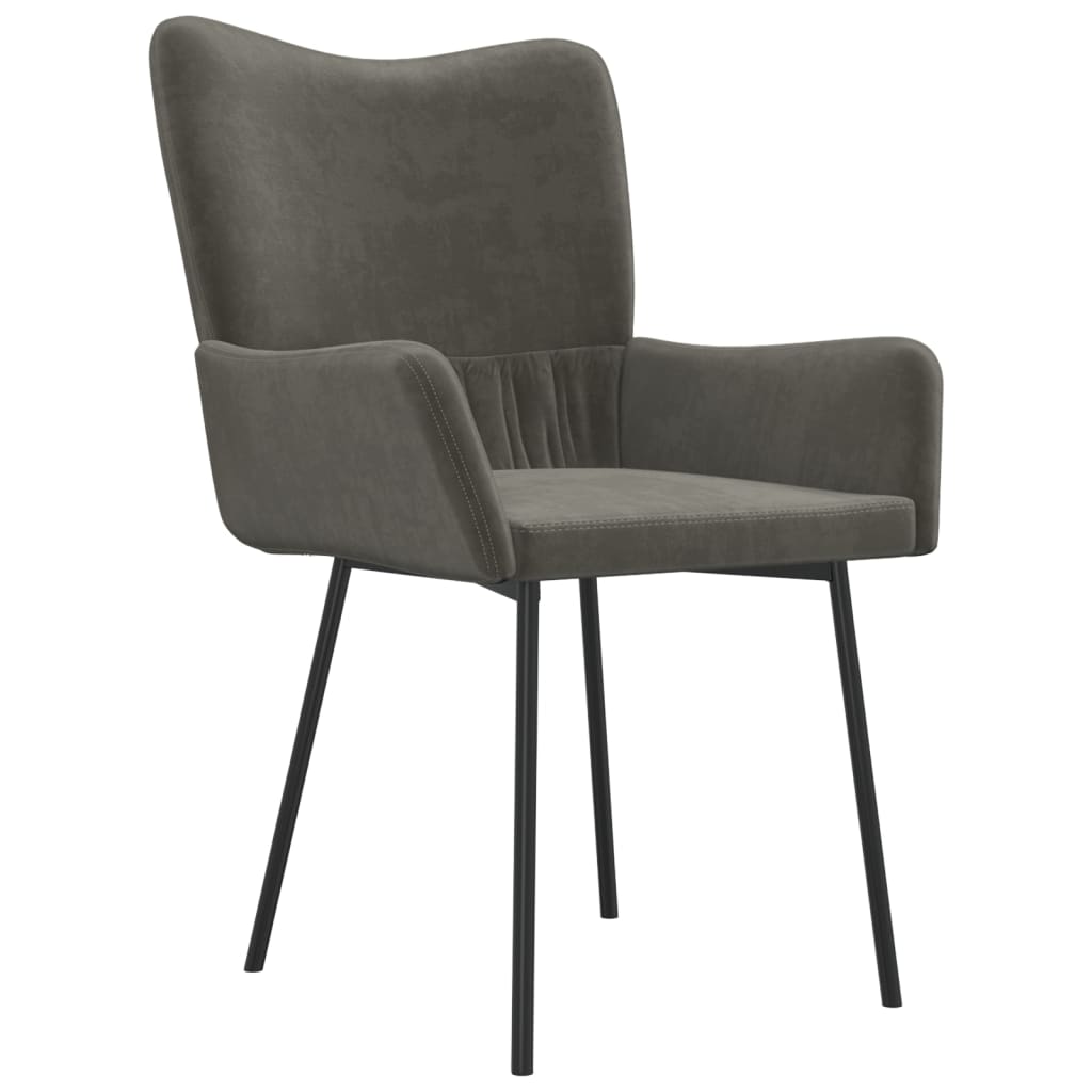 Dining chairs 2 pcs. Dark grey velvet