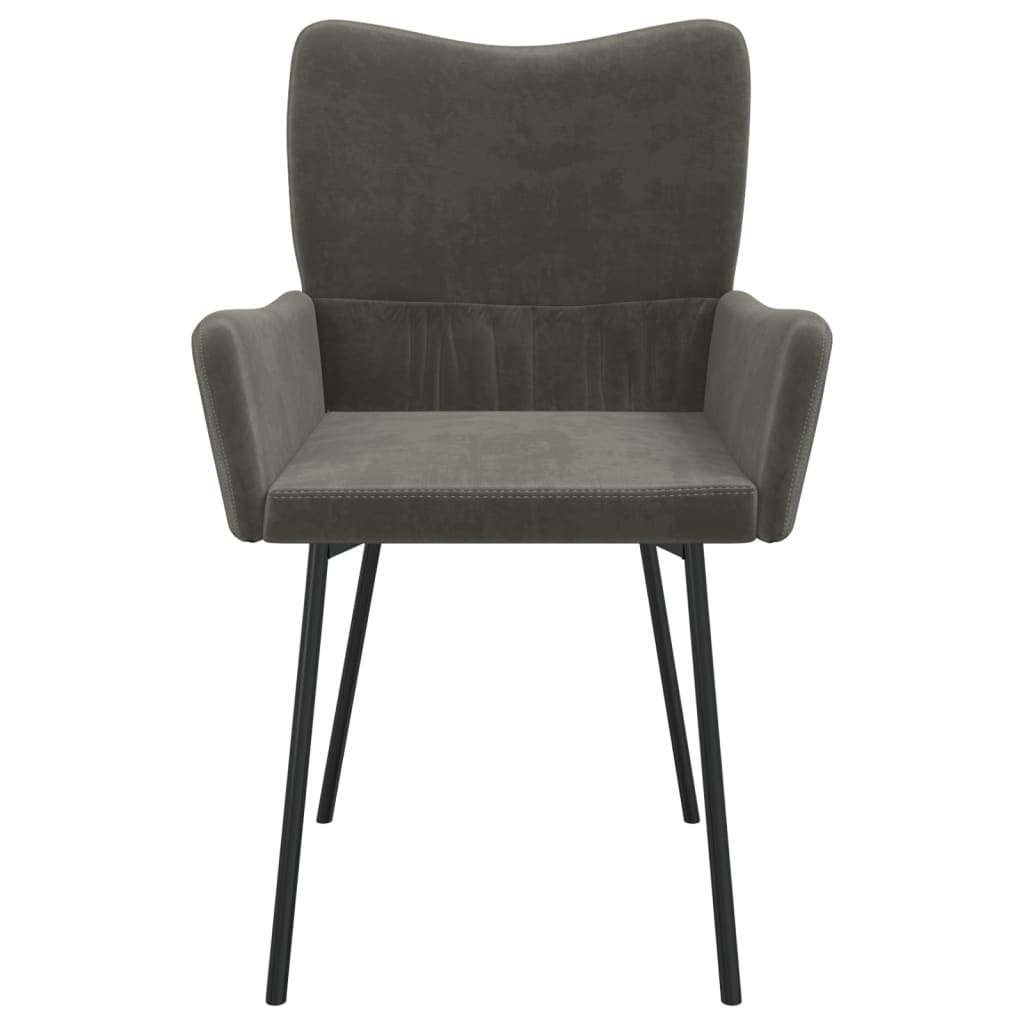 Dining chairs 2 pcs. Dark grey velvet