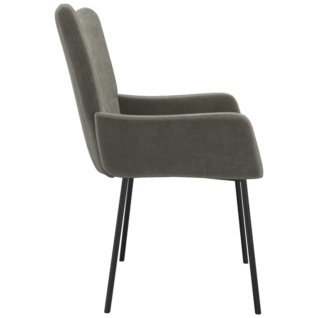 Dining chairs 2 pcs. Dark grey velvet