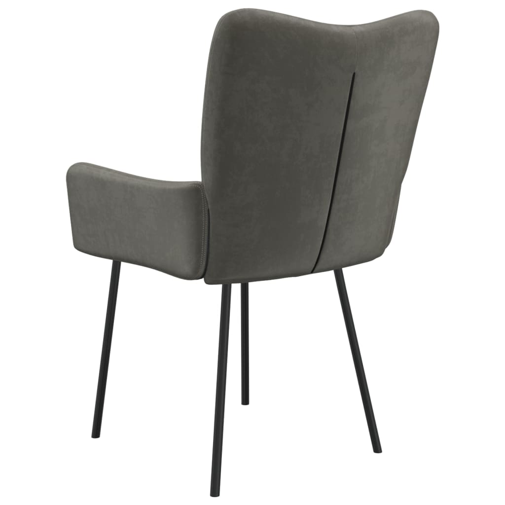 Dining chairs 2 pcs. Dark grey velvet