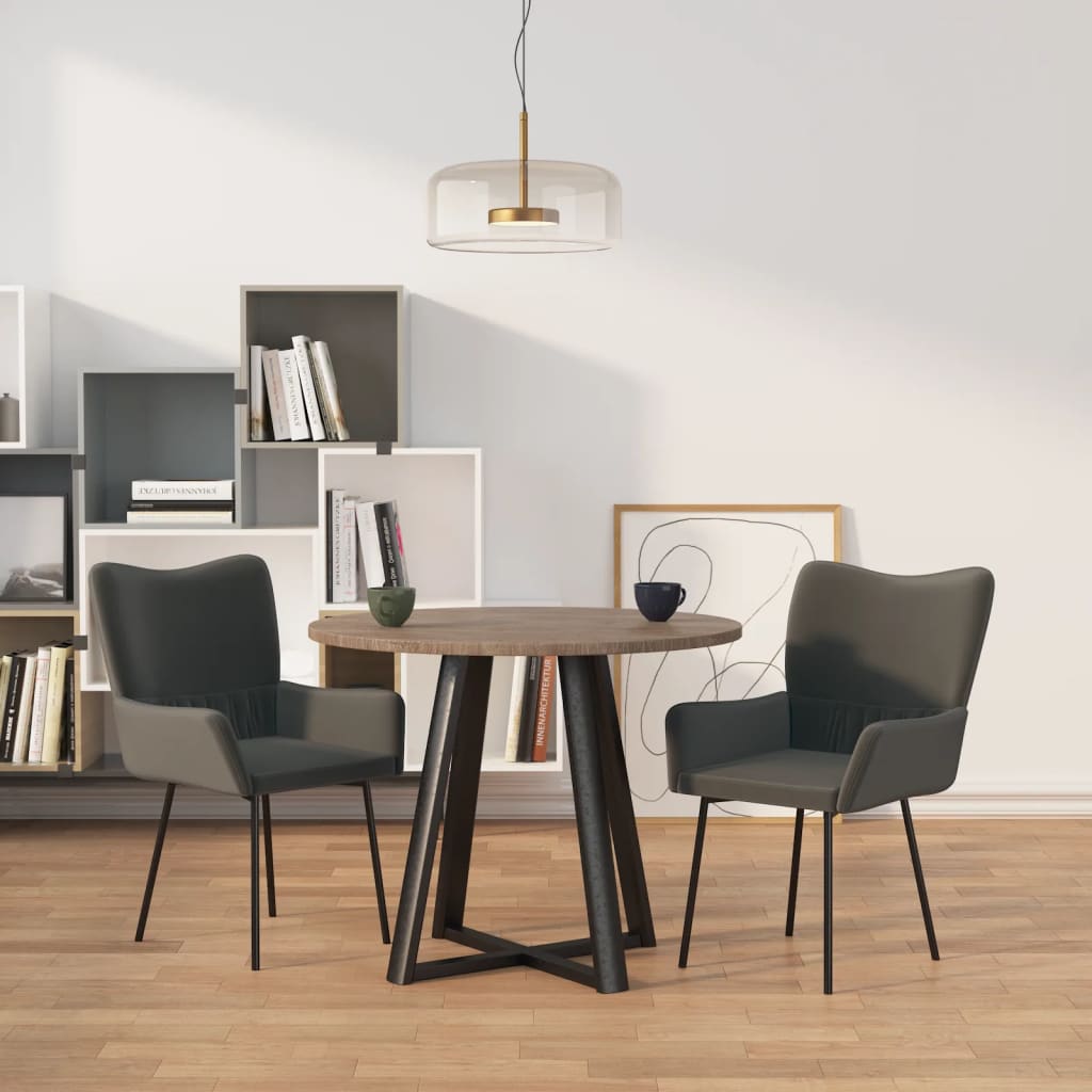 Dining chairs 2 pcs. Dark grey velvet