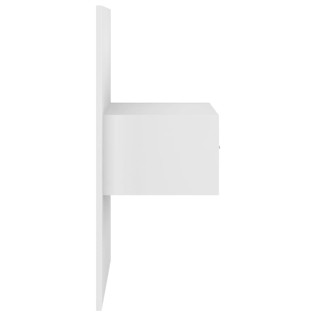 Tête de lit avec tables de chevet en bois blanc
