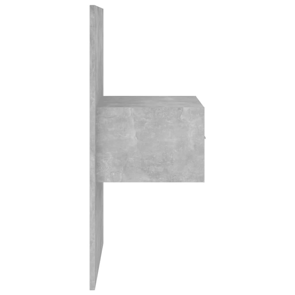 Tête de lit avec tables de chevet en bois gris béton
