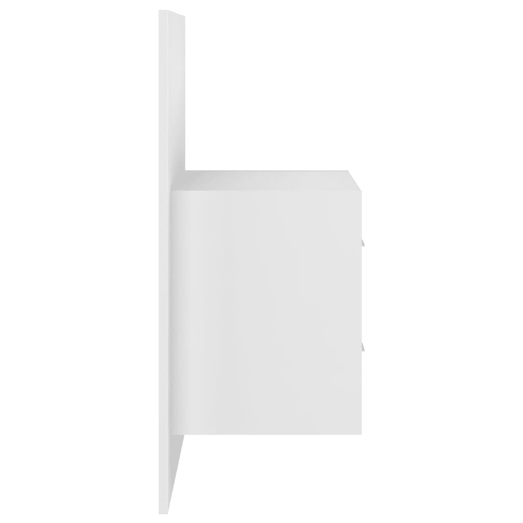 Tête de lit avec tables de chevet en bois blanc