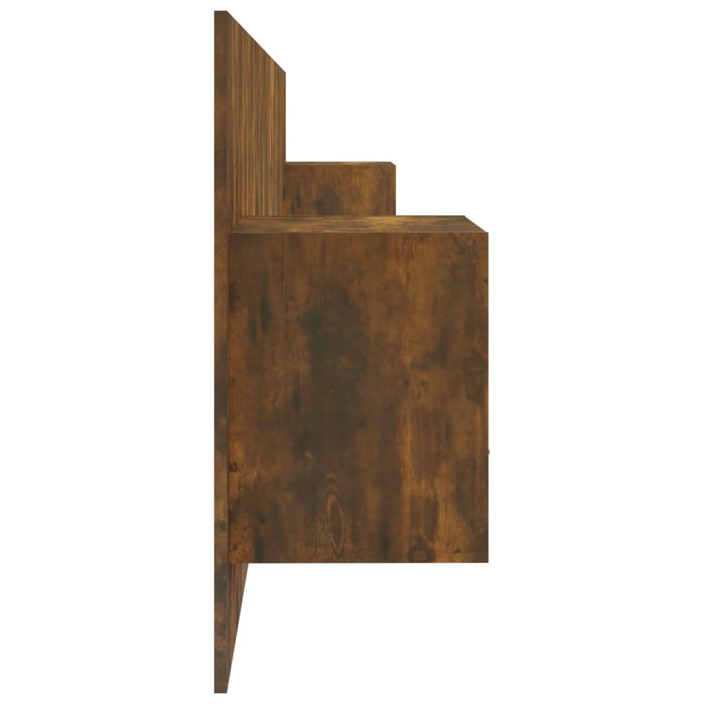 Tête de lit avec tables de chevet en bois de chêne fumé