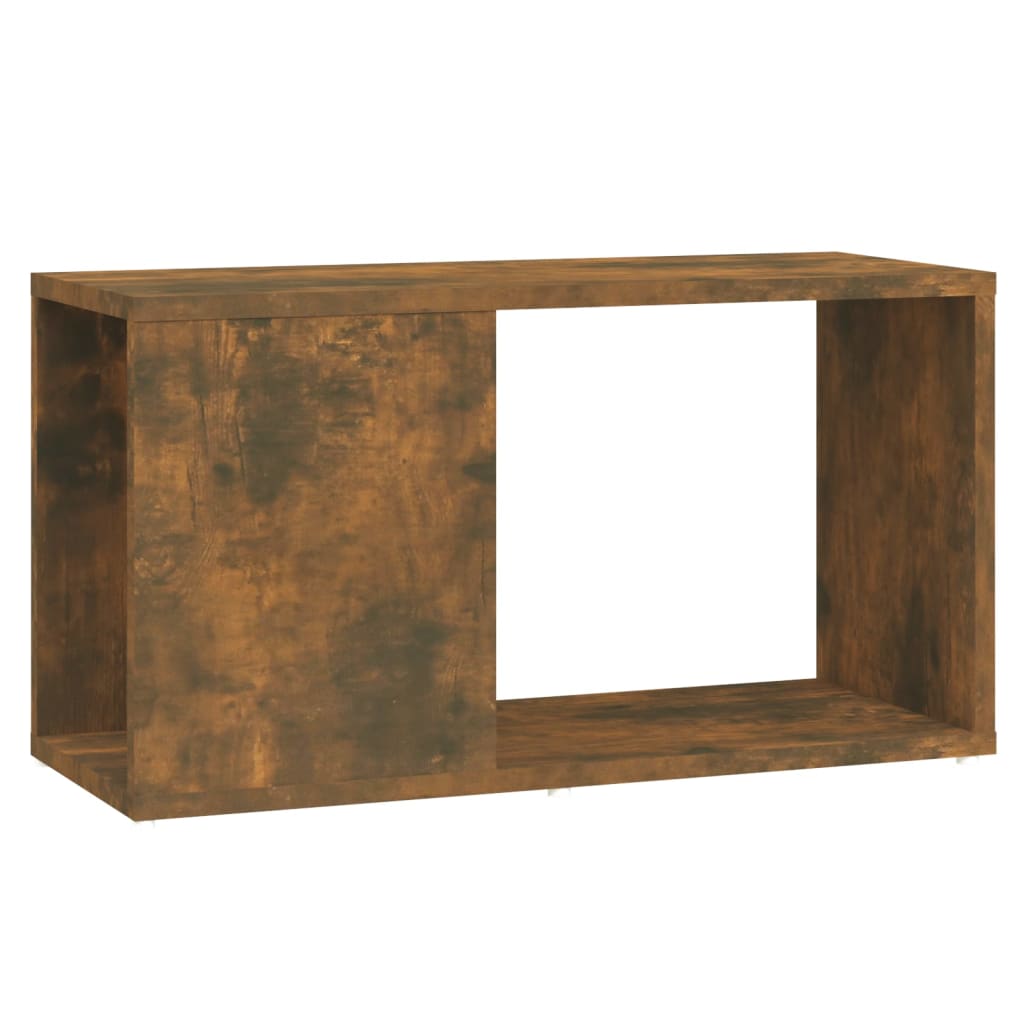 Meuble TV chêne fumé 60x24x32 cm matériau bois