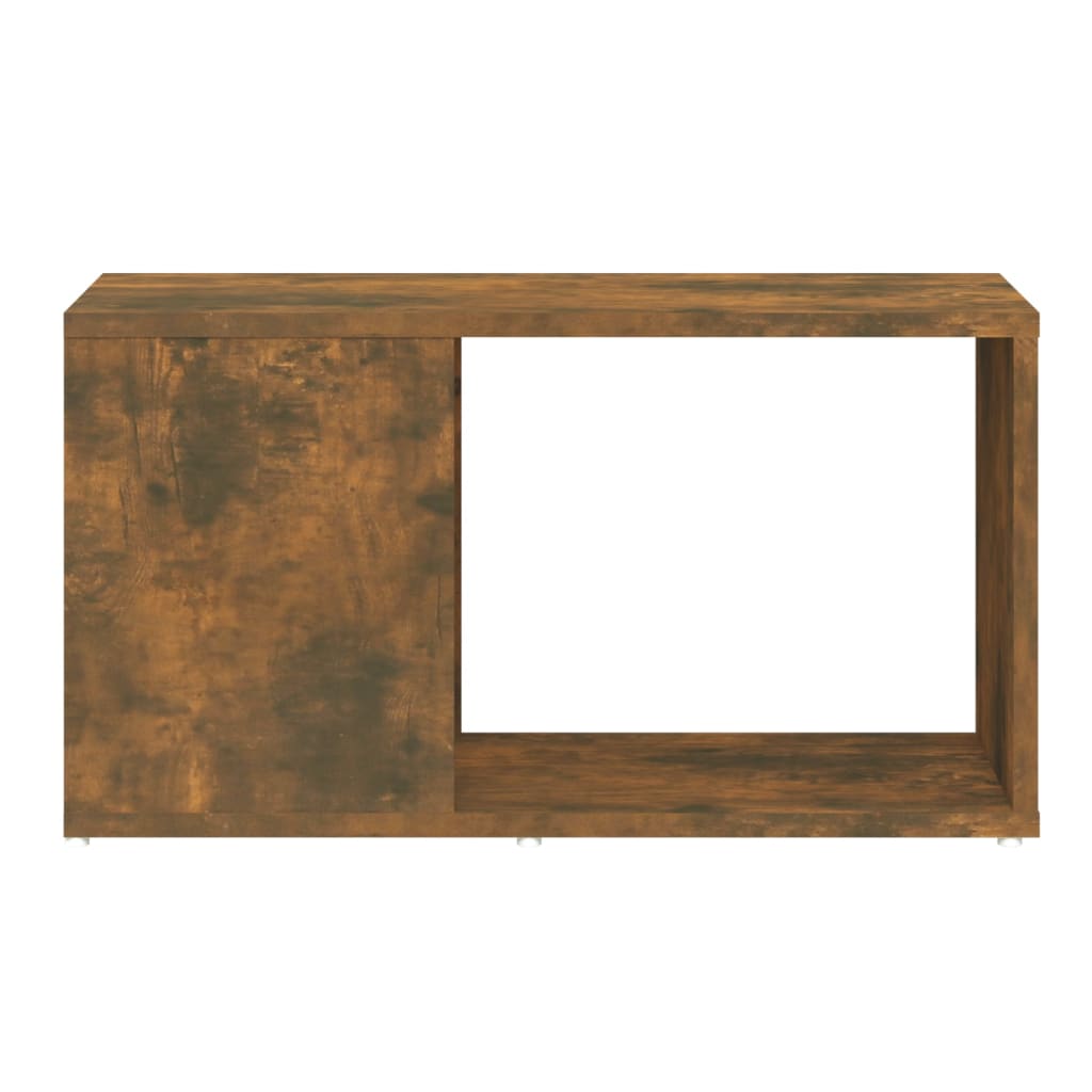 Meuble TV chêne fumé 60x24x32 cm matériau bois