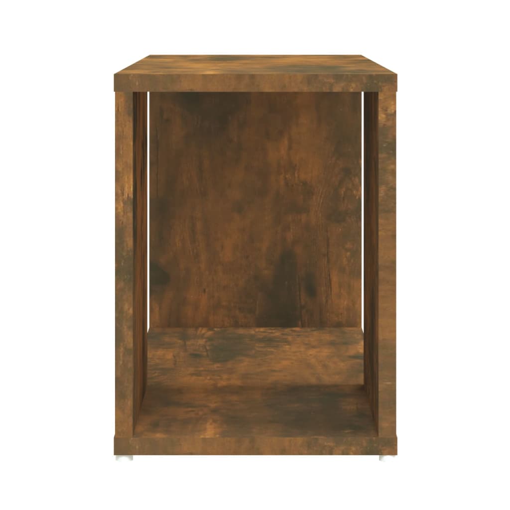 Meuble TV chêne fumé 60x24x32 cm matériau bois