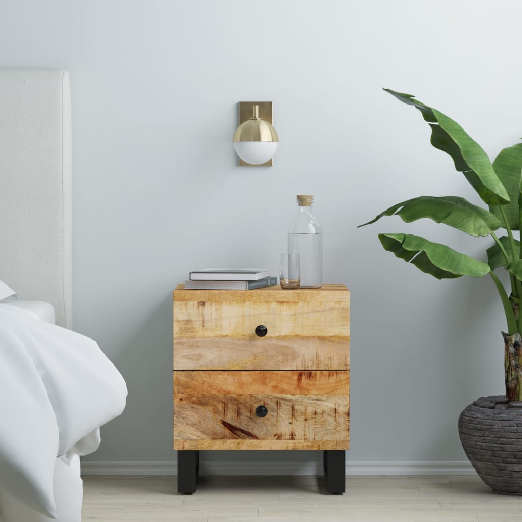 Bedside tables 2 pcs. 40x33x46 cm solid mango wood