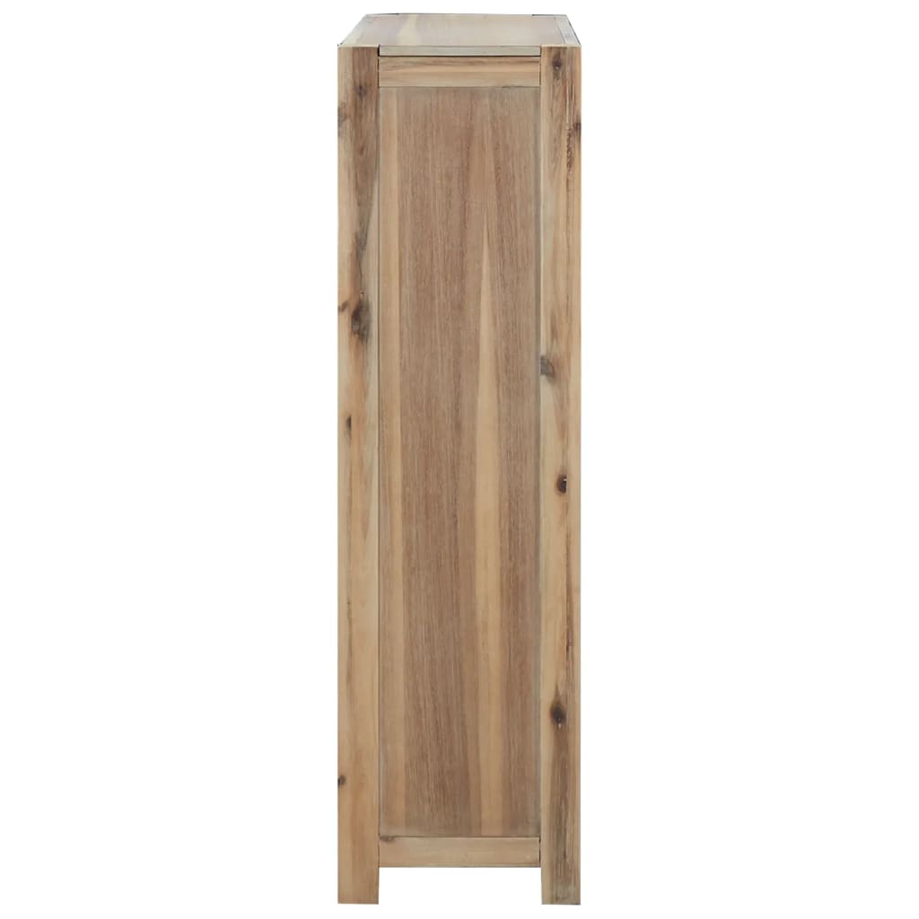 Bibliothèque 4 étagères 80x30x110 cm en bois d'acacia massif