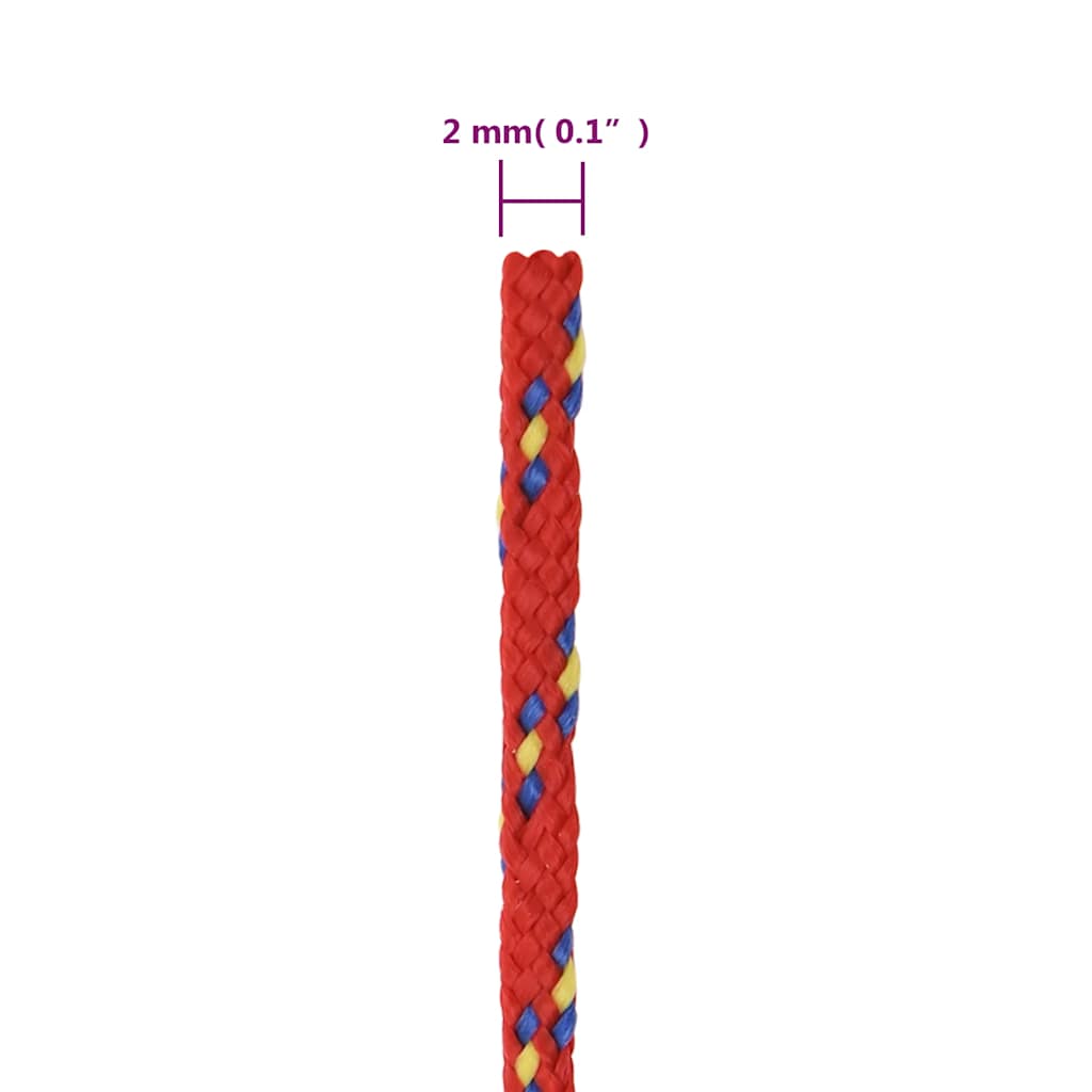 Bootsseil Rot 2 mm 50 m Polypropylen
