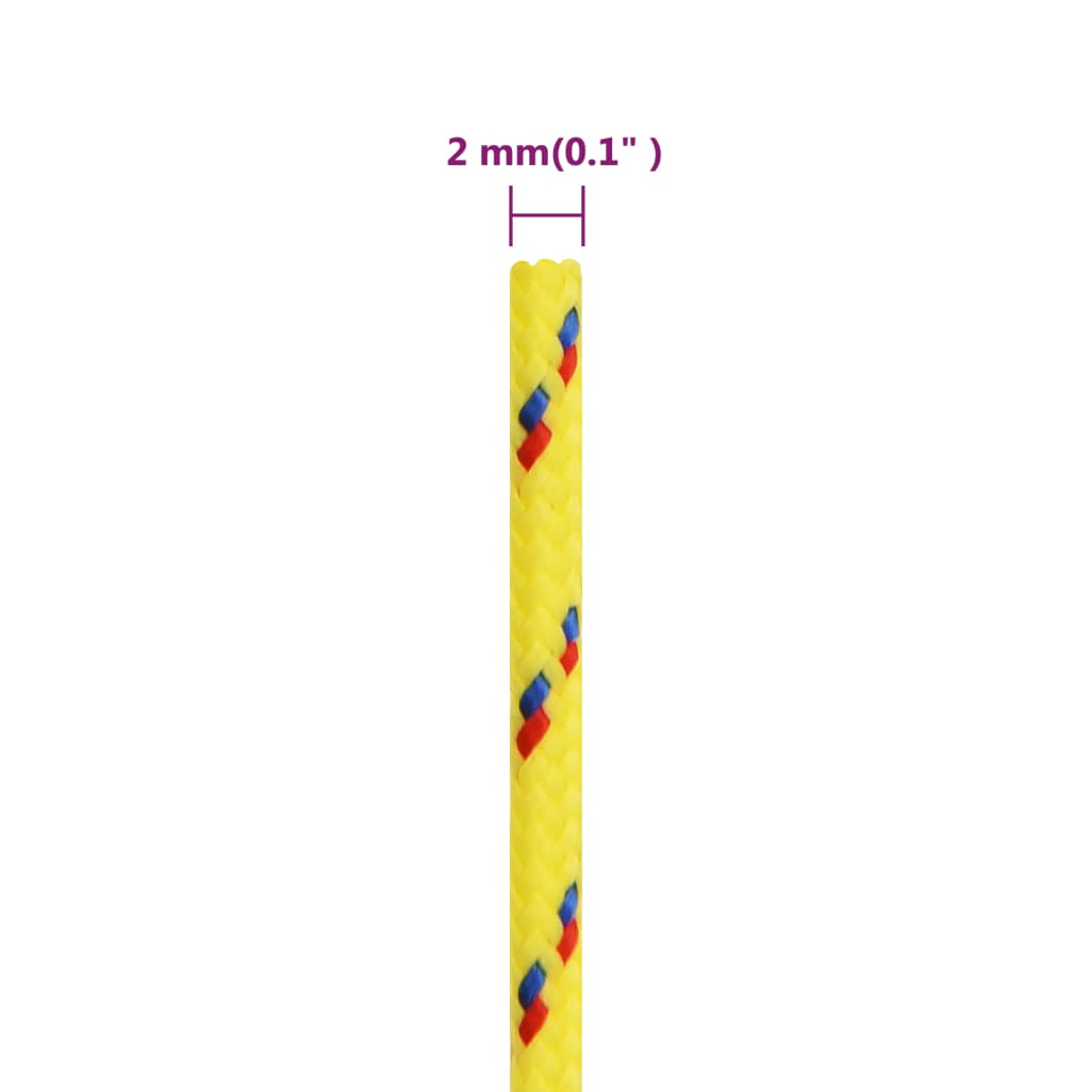 Bootsseil Gelb 2 mm 25 m Polypropylen