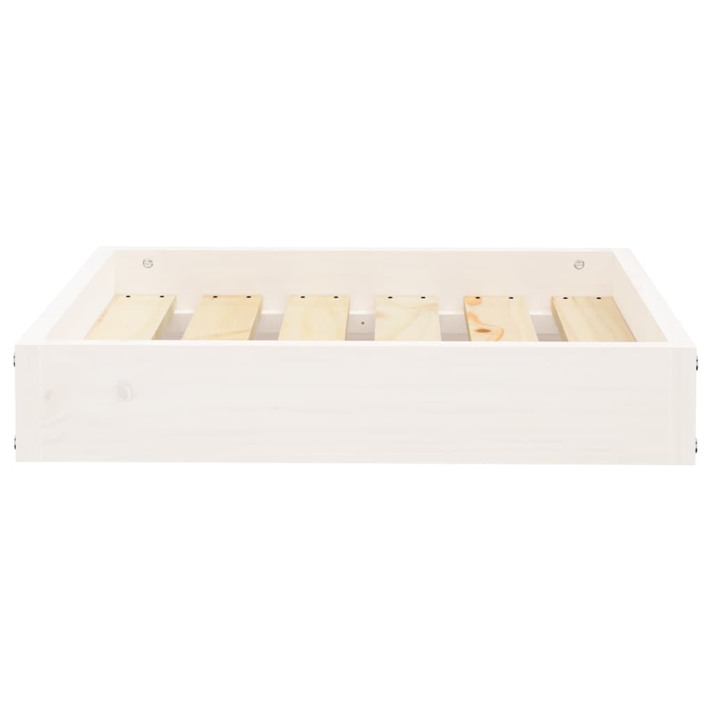 Panier pour chien blanc 51,5x44x9 cm en pin massif