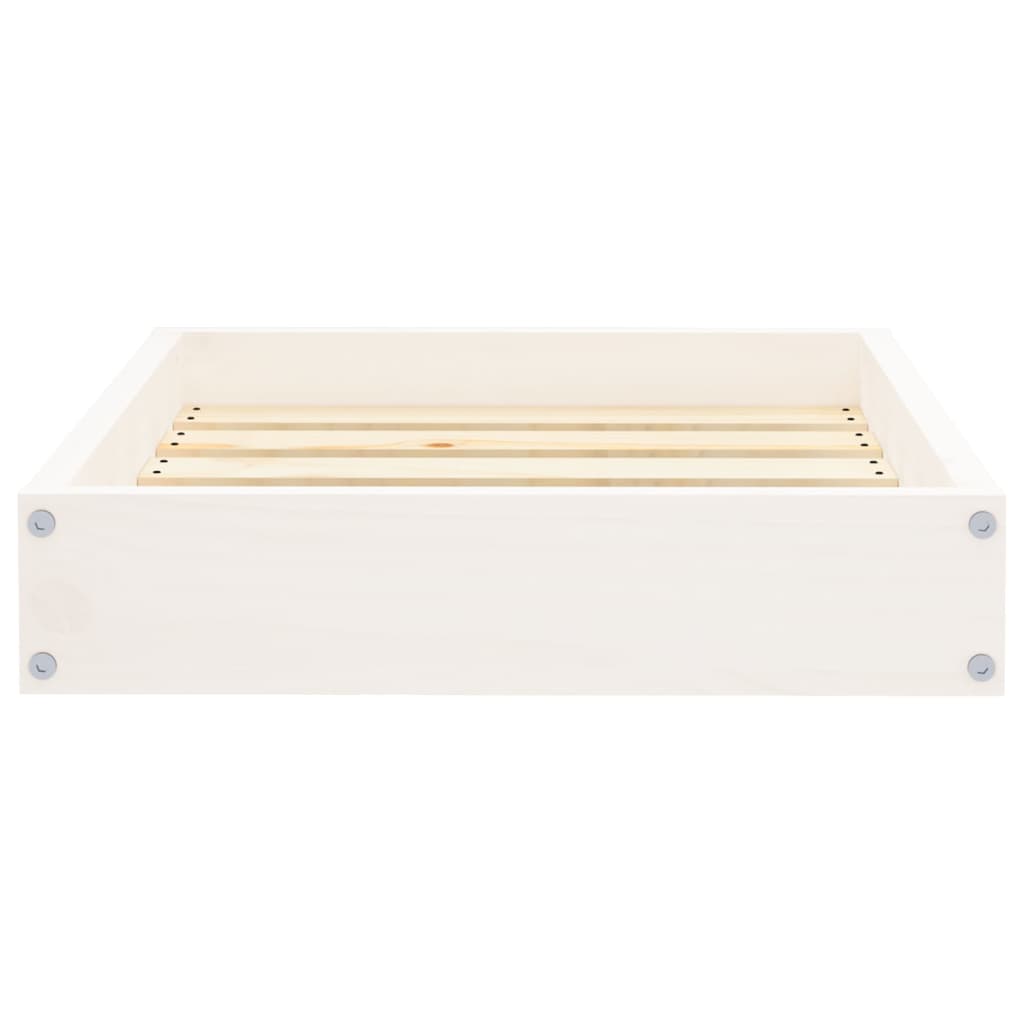 Panier pour chien blanc 51,5x44x9 cm en pin massif
