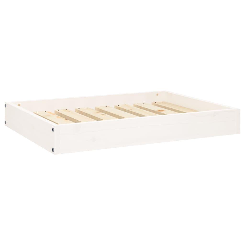Dog bed white 71.5x54x9 cm solid pine wood