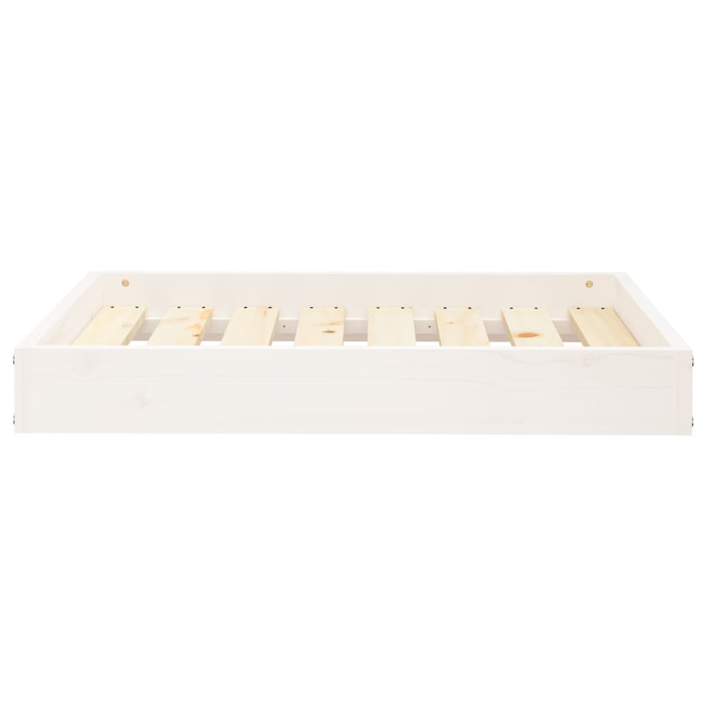Dog bed white 71.5x54x9 cm solid pine wood