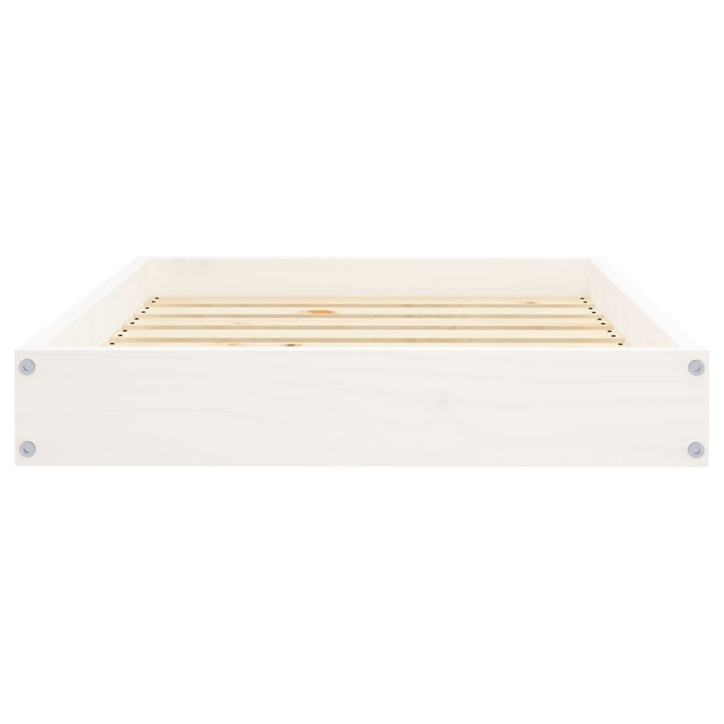 Dog bed white 71.5x54x9 cm solid pine wood