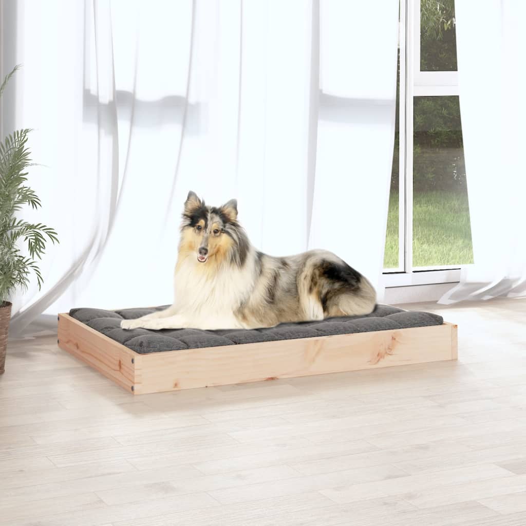 Panier pour chien 91,5x64x9 cm en bois de pin massif